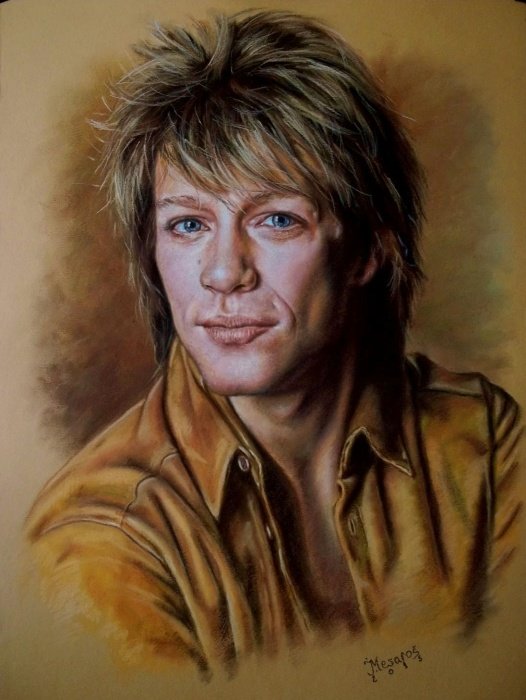 Portrait of Jon Bon Jovi, Painting Mesaroš Joži