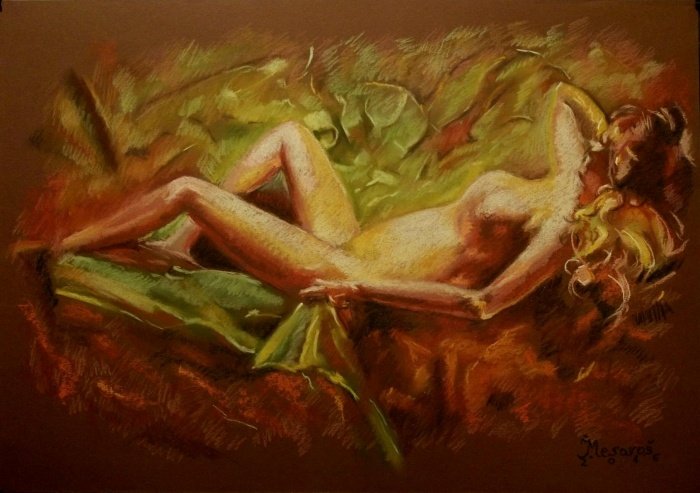 Female act, Painting Mesaroš Joži