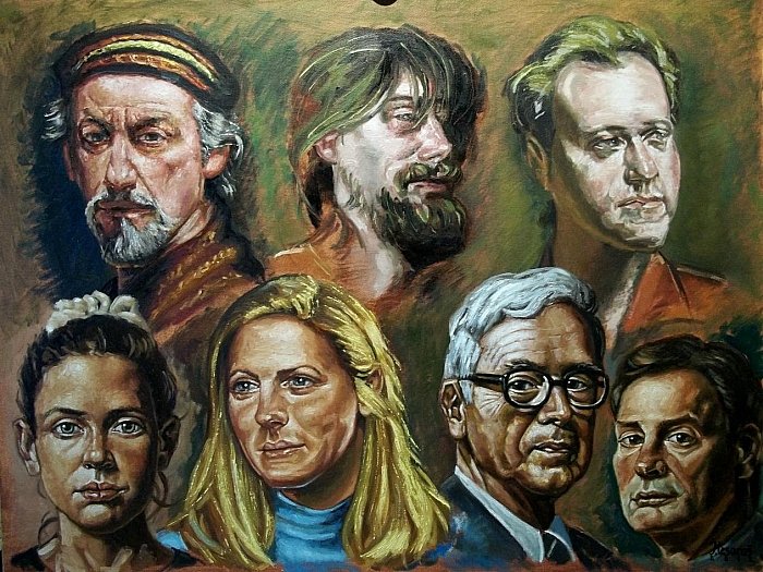 Study portraits, Painting Mesaroš Joži