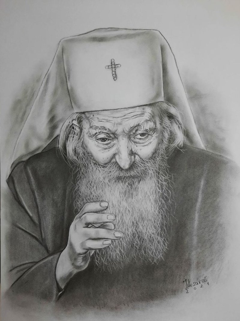 Patrijarh Pavle, Crtež Mesaroš Joži