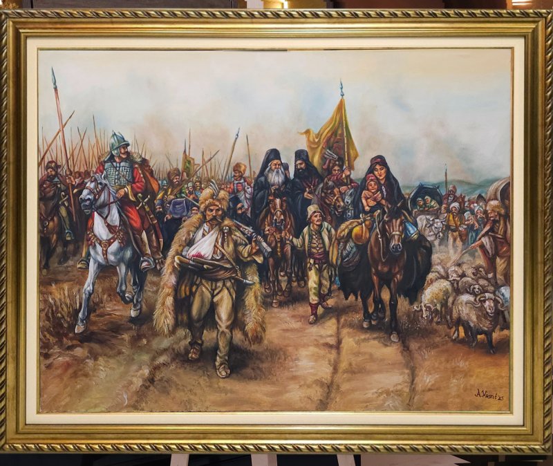 SERBIAN MIGRATION, Painting Aleksandar Krstic