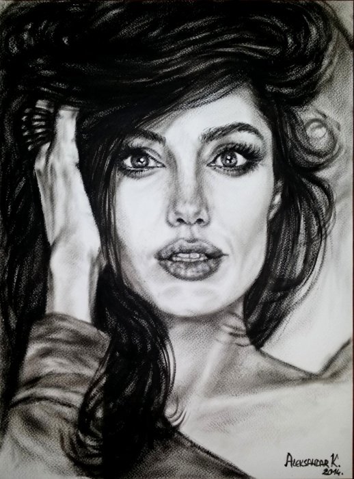 ANGELINA (dry brush), Painting Aleksandar Krstic