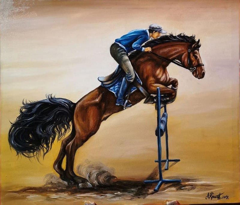 Horseman, Painting Aleksandar Krstic