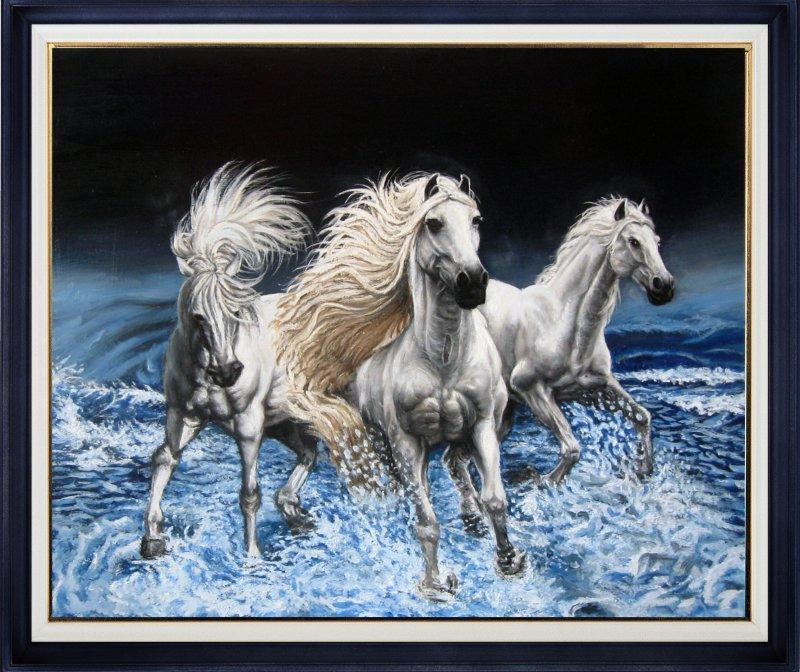 White Horses, Painting Aleksandar Krstic