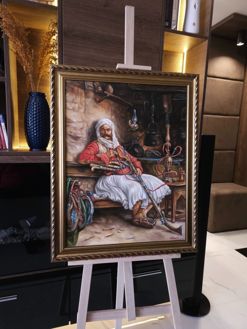Resting Basibozuk, Painting Aleksandar Krstic