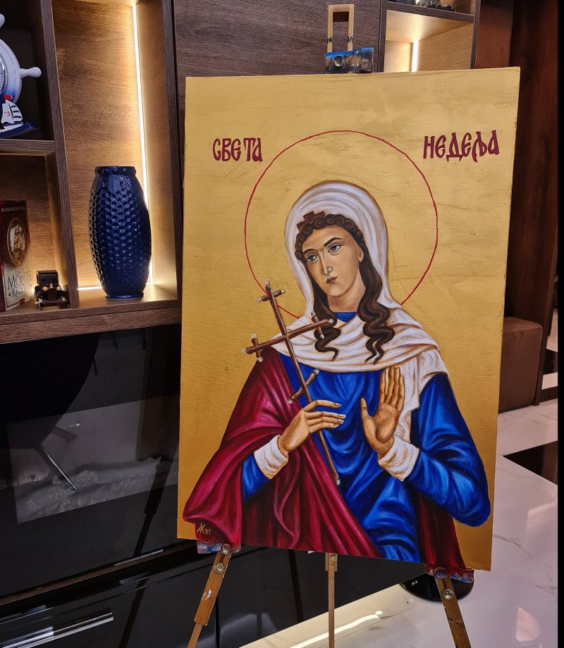Ikona " Sent Nedelja, Painting Aleksandar Krstic