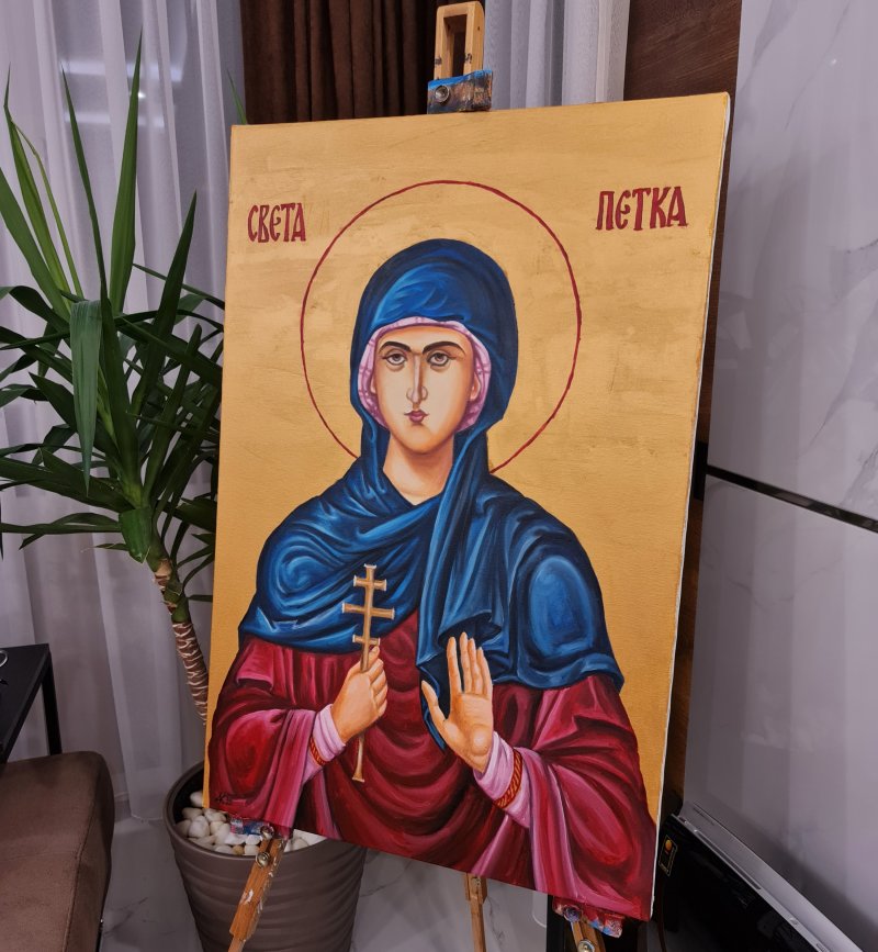 Ikona "Sveta Petka", Slika Aleksandar Krstić