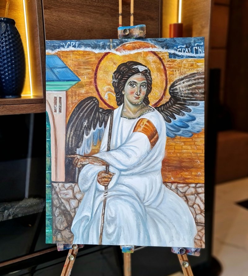 White Angel, Painting Aleksandar Krstic