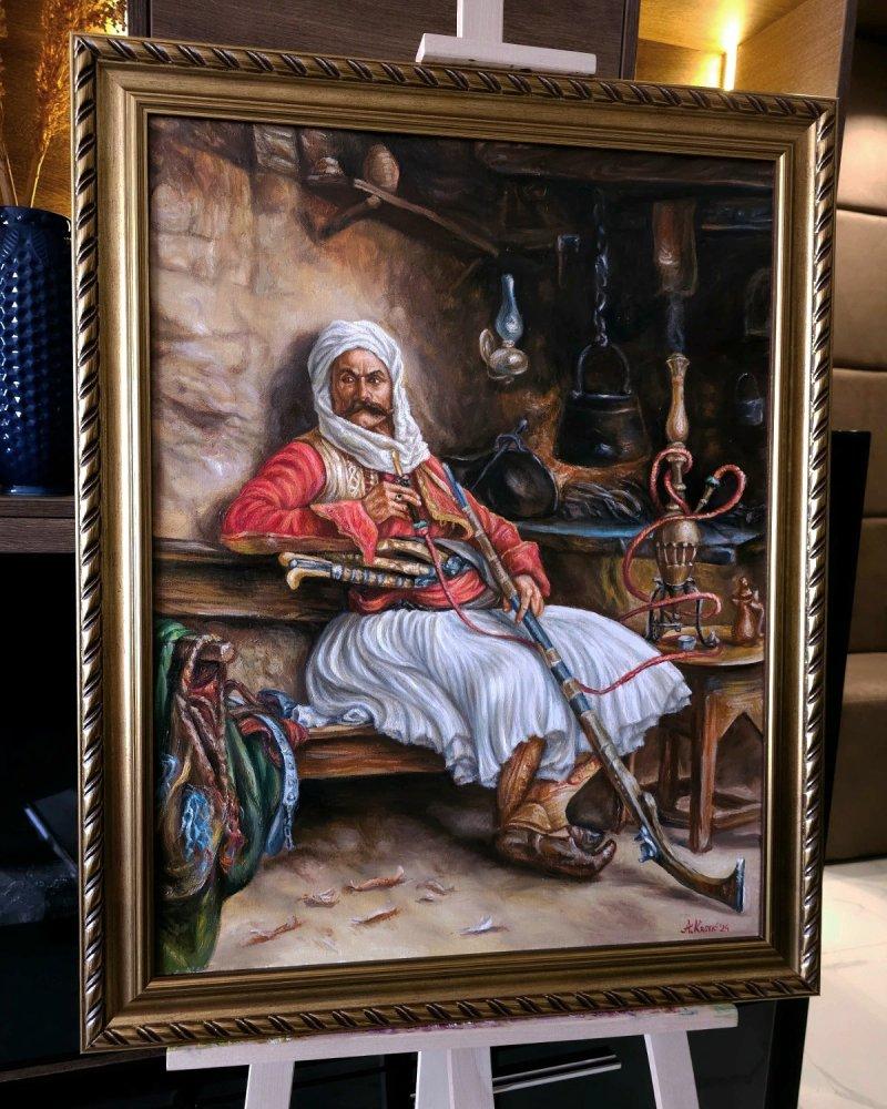 Resting Basibozuk, Painting Aleksandar Krstic