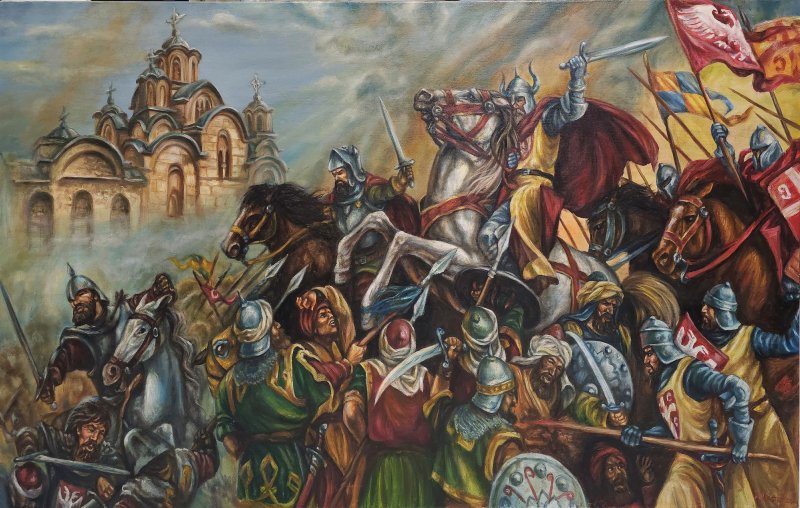 Vidovdanska bitka, Slika Aleksandar Krstić