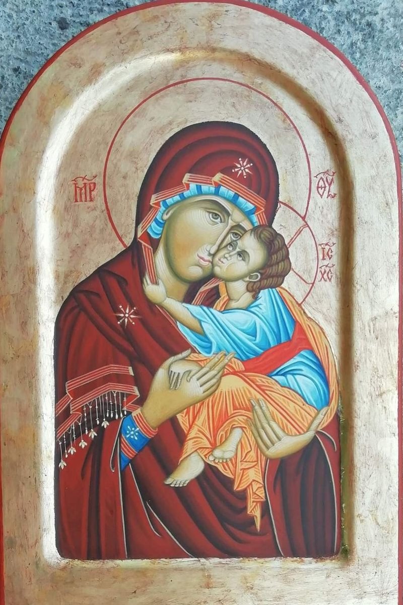 Bogorodica sa hristom, Painting Jevtić Ljiljana